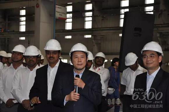 梁穩(wěn)根一行參觀普納工廠并參加三一印度公司深化“技能印度”動員