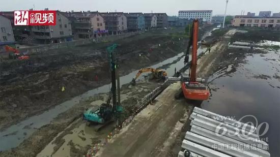 泰信KR80K小型旋挖鉆機(jī)參與浙江污水河道整治行動