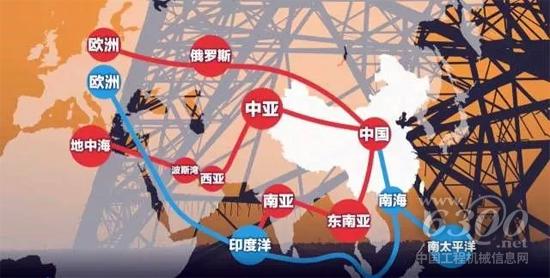 圖：卡特彼勒在“一帶一路”沿線地區(qū)的項目軌跡
